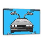 blue Delorean Canvas 18  x 12  (Stretched)