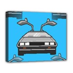 blue Delorean Deluxe Canvas 20  x 16  (Stretched)