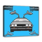 blue Delorean Deluxe Canvas 24  x 20  (Stretched)