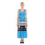 blue Delorean Sleeveless Maxi Dress