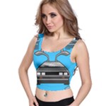 blue Delorean Crop Top