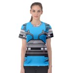 blue Delorean Women s Sport Mesh Tee