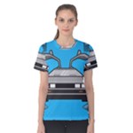 blue Delorean Women s Cotton Tee