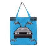 blue Delorean Grocery Tote Bag