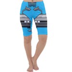 blue Delorean Cropped Leggings 