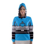 blue Delorean Hooded Wind Breaker (Women)