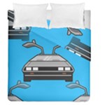 blue Delorean Duvet Cover Double Side (Queen Size)