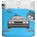 blue Delorean Duvet Cover Double Side (King Size)