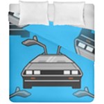 blue Delorean Duvet Cover Double Side (California King Size)