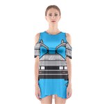 blue Delorean Shoulder Cutout One Piece