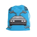 blue Delorean Drawstring Pouch (XL)