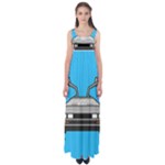 blue Delorean Empire Waist Maxi Dress