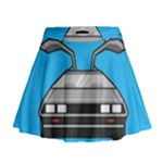 blue Delorean Mini Flare Skirt