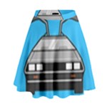 blue Delorean High Waist Skirt