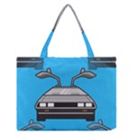 blue Delorean Medium Zipper Tote Bag