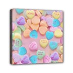 valentines candy hearts Mini Canvas 6  x 6  (Stretched)