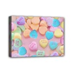 valentines candy hearts Mini Canvas 7  x 5  (Stretched)