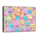 valentines candy hearts Canvas 16  x 12  (Stretched)