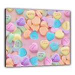 valentines candy hearts Canvas 24  x 20  (Stretched)