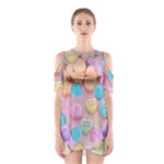 valentines candy hearts Shoulder Cutout One Piece