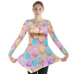 valentines candy hearts Long Sleeve Tunic 