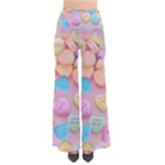 valentines candy hearts Women s Chic Palazzo Pants 