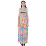 valentines candy hearts Empire Waist Maxi Dress