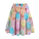 valentines candy hearts High Waist Skirt