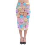 valentines candy hearts Midi Pencil Skirt