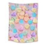 valentines candy hearts Medium Tapestry