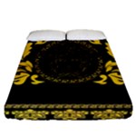 Gold Medusa Fitted Sheet (Queen Size)