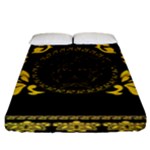 Gold Medusa Fitted Sheet (King Size)