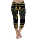 Gold Medusa Capri Winter Leggings 