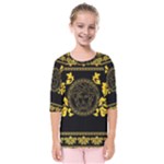 Gold Medusa Kids  Quarter Sleeve Raglan Tee