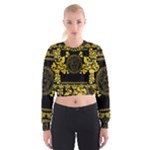 Gold Medusa Women s Cropped Sweatshirt