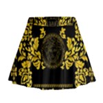 Gold Medusa Mini Flare Skirt