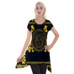 Gold Medusa Short Sleeve Side Drop Tunic