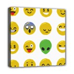 Emoji Happy Face Mini Canvas 8  x 8  (Stretched)