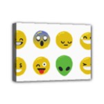 Emoji Happy Face Mini Canvas 7  x 5  (Stretched)