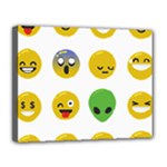 Emoji Happy Face Canvas 14  x 11  (Stretched)