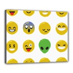 Emoji Happy Face Canvas 20  x 16  (Stretched)