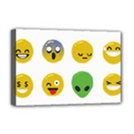 Emoji Happy Face Deluxe Canvas 18  x 12  (Stretched)