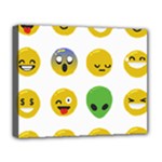 Emoji Happy Face Deluxe Canvas 20  x 16  (Stretched)