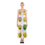 Emoji Happy Face Sleeveless Maxi Dress