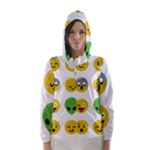 Emoji Happy Face Hooded Wind Breaker (Women)