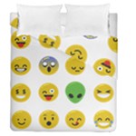 Emoji Happy Face Duvet Cover Double Side (Queen Size)