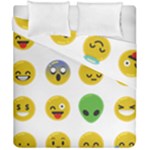 Emoji Happy Face Duvet Cover Double Side (California King Size)