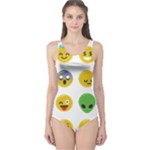 Emoji Happy Face One Piece Swimsuit