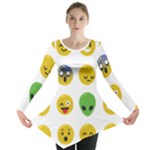 Emoji Happy Face Long Sleeve Tunic 