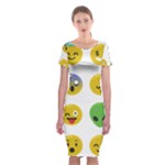 Emoji Happy Face Classic Short Sleeve Midi Dress